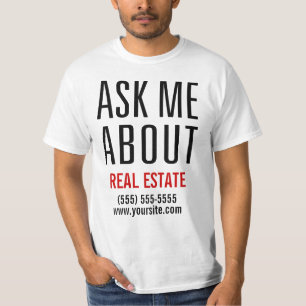 Fråga mig om fastighet t shirt