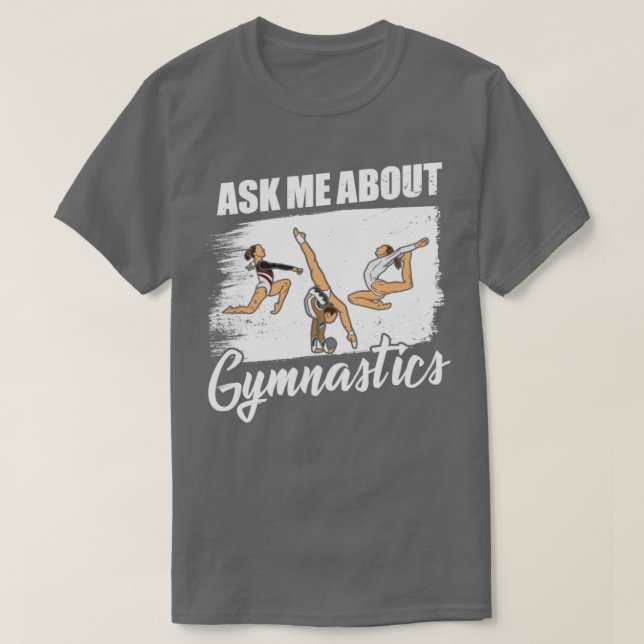 Fråga mig om Gymnastik T Shirt (Design framsida)