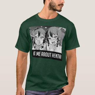 Fråga mig om Hentai Sweatshirt 2 Girl Ansikte Senp T Shirt