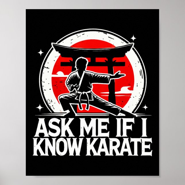 Fråga mig om jag vet Karate Poster (Framsidan)