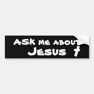 Fråga mig om Jesus Bildekal