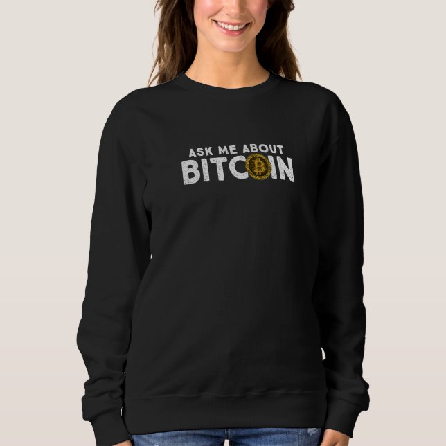 Fråga mig om kryptovalutakryptering för bitcoin Bt T Shirt (Framsida)