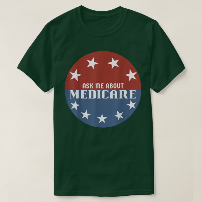 Fråga mig om läkemedelsförsäkringar t shirt (Design framsida)