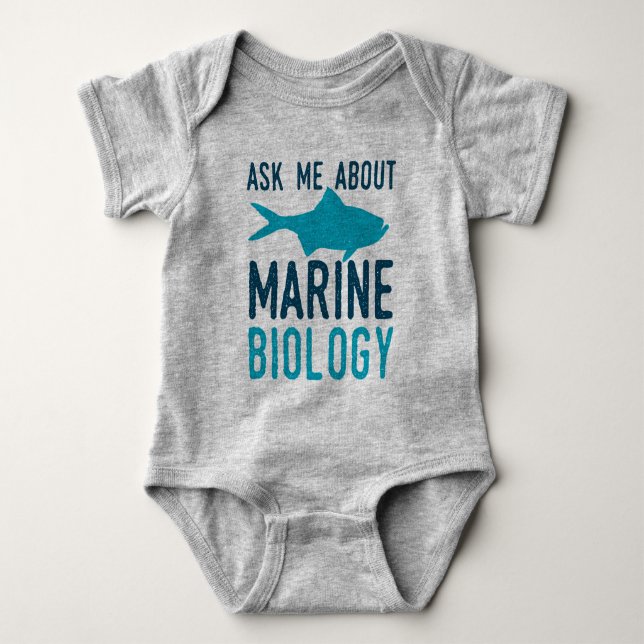 Fråga mig om marin biologi t shirt (Framsida)