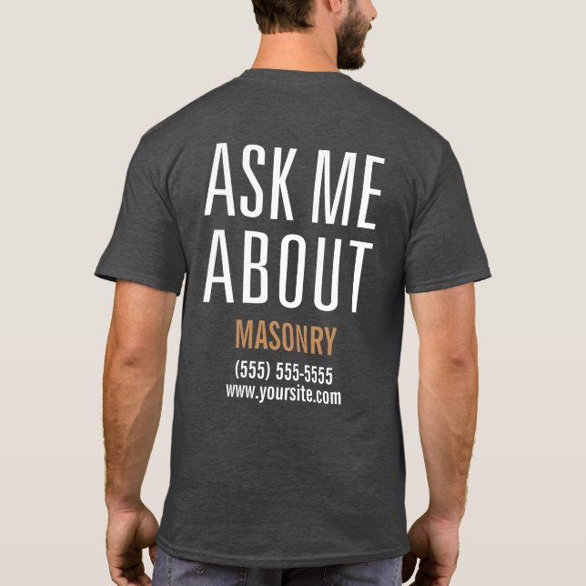 Fråga mig om Masonry T Shirt (Baksida)