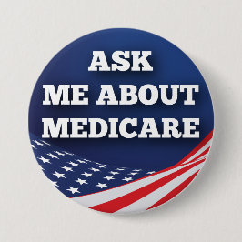 Fråga mig om Medicare 3" rundan knäppas Knapp
