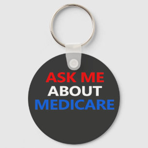 Fråga mig om Medicare Nyckelring