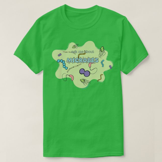 Fråga mig om MICROBES T Shirt (Design framsida)
