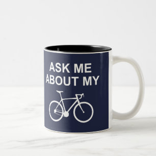 Fråga mig om min bike Två-Tonad mugg