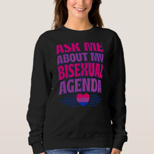 Fråga mig om min bisexuella dagordning - Pridet Ae T Shirt