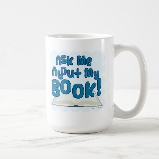 Fråga mig om min bok! Rolig stil Kaffemugg (Höger)