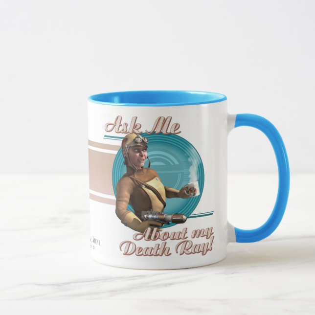 Fråga mig om min dödstråle! Kaffemugg (Höger)