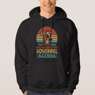 Fråga mig om min ekorre Agenda-ekorre Hoodie