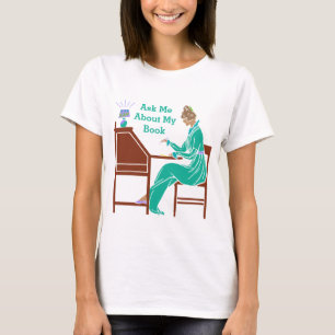 Fråga mig om min författare för bokart décodam t shirt