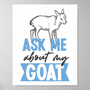 Fråga mig om min get Baby Goat Poster