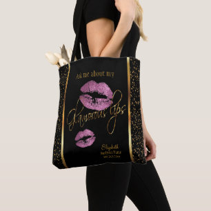 Fråga mig om min glamorösa Läppar-So-Rosa Desig Tygkasse