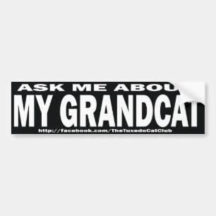 Fråga mig om min Grandcat bildekal
