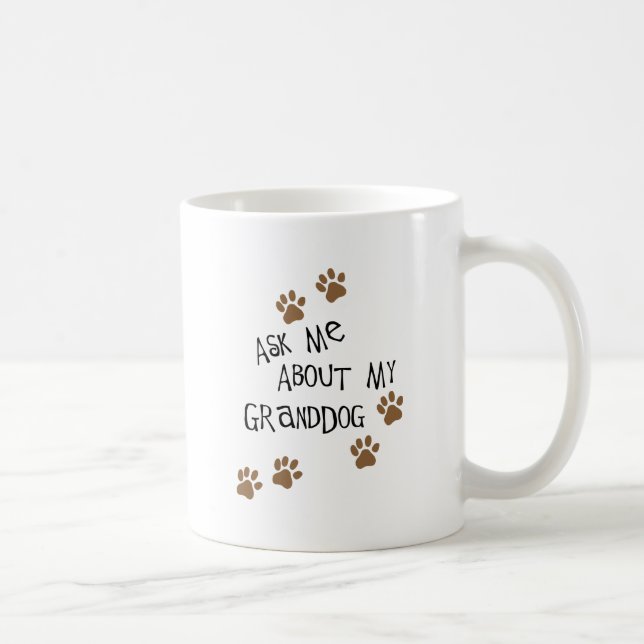Fråga mig om min Granddog Kaffemugg (Höger)