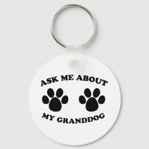 Fråga mig om min Granddog Nyckelring