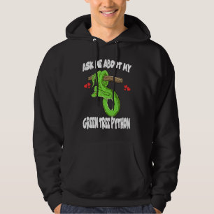 Fråga mig om min gröna träpythonorm hoodie