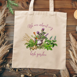 Fråga mig om min Herb Garden Tygkasse