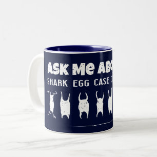 Fråga mig om min insamling av haj Egg Fodral Två-Tonad Mugg
