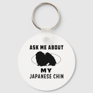 Fråga mig om min japanska haka nyckelring