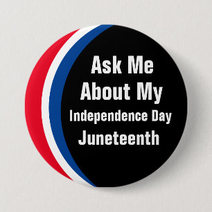 Fråga mig om min Junette-knapp i Independence day Knapp
