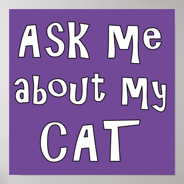 Fråga mig om min katt poster (Framsidan)