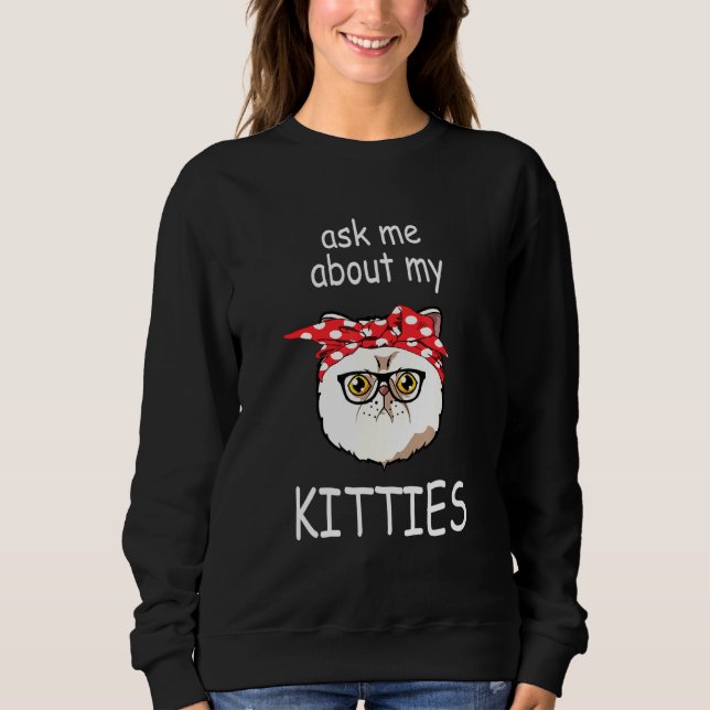 Fråga mig om min Kattunge Exotic Shorthair Cat T Shirt (Framsida)