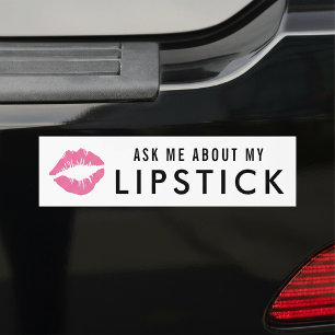 Fråga mig om min läppstift Lip Product Distribut Bildekal