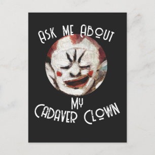 Fråga mig om min likklowns T-shirt 2051 Inbjudan Vykort
