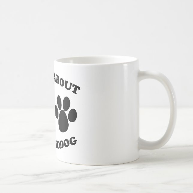 Fråga mig om min morhund kaffemugg (Höger)