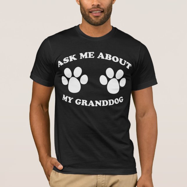 Fråga mig om Min morhund (Mörk) Tee (Framsida)