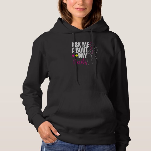 Fråga mig om min Naglar Nagel Tech 1 T Shirt (Framsida)
