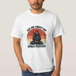 Fråga mig om min ninja-maskopi t shirt