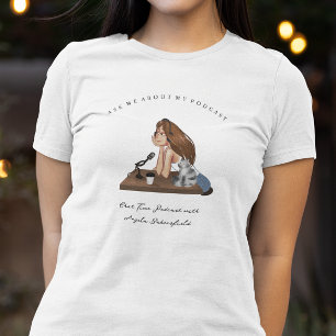 Fråga mig om min podradio Monogram Podcaster T Shirt