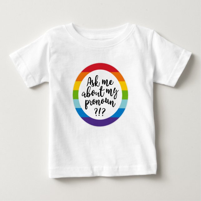 Fråga mig om min Pronoun? T Shirt (Framsida)