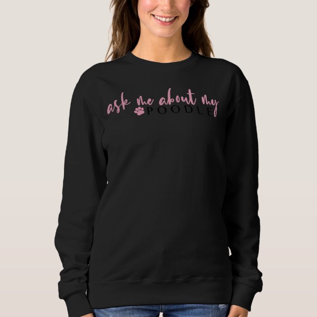 Fråga mig om min Pudel T Shirt (Framsida)