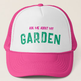 Fråga mig om min TRÄDGÅRD Rosa Hatt Keps