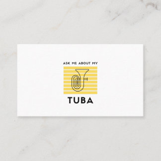 Fråga mig om min tuba visitkort