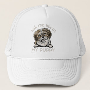 FRÅGA MIG OM MIN VALP rolig söt present till hundä Keps