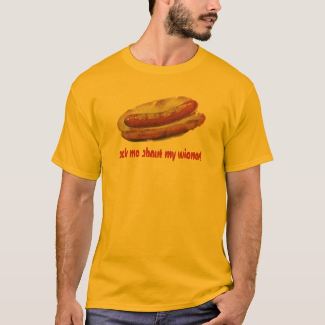fråga mig om min wiener t shirt (Framsida)