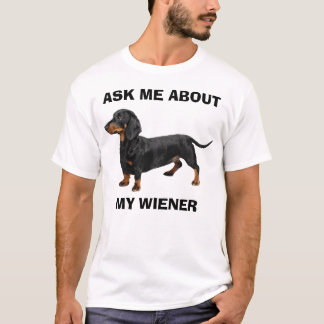 Fråga mig om min Wienermanar T-tröja T-shirt