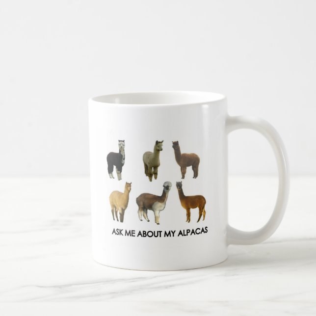 Fråga mig om mina alpacas kaffemugg (Höger)