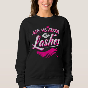 Fråga mig om mina lash Cute Eyelash Technician Las T Shirt