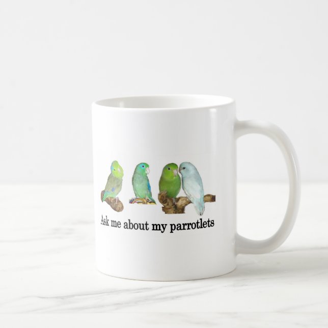 Fråga mig om mina parrotlets kaffemugg (Höger)