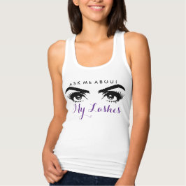 Fråga mig om mina piskor. linne med racerback