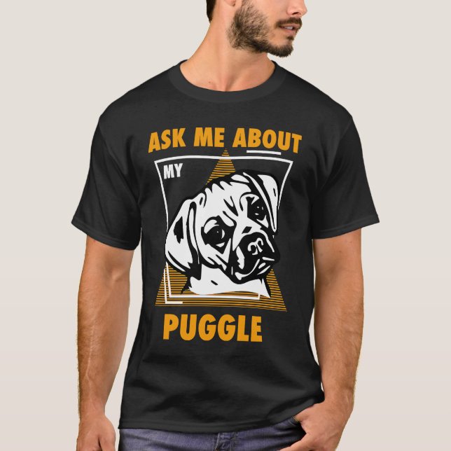 Fråga mig om mina Puggles T Shirt (Framsida)