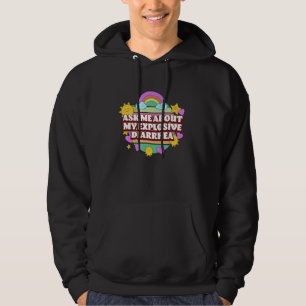Fråga mig om mitt explosiva diarré roliga skämt pi hoodie